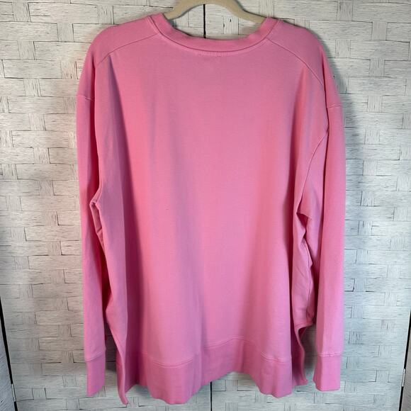 Daily ritual women's sweatshirt cozycore super soft pink comfortable plus size - Picture 2 of 9